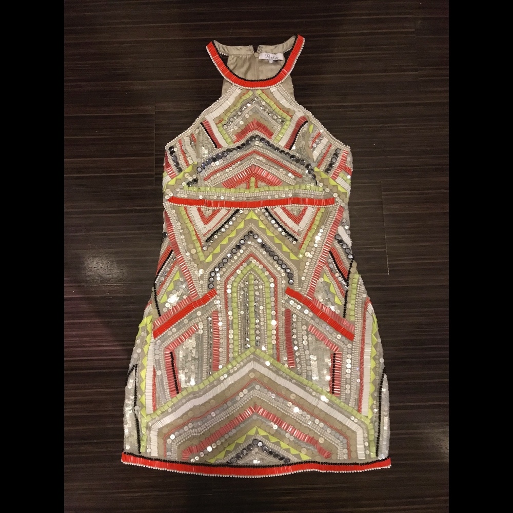 Parker NY Beaded and Sequin Cocktail Dress